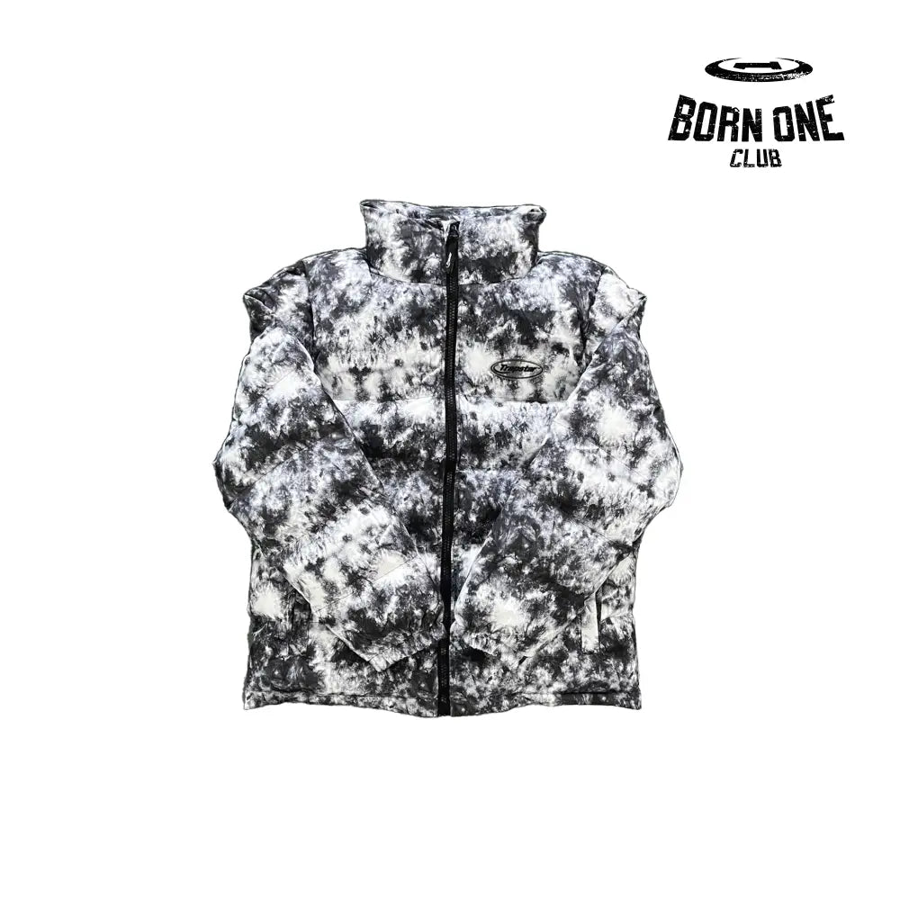 Jaqueta Puffer Trapstar Hyperdrive Tie Dye Black/Gray