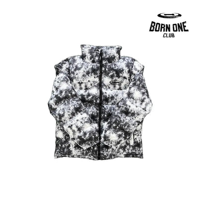 Jaqueta Puffer Trapstar Hyperdrive Tie Dye Black/Gray