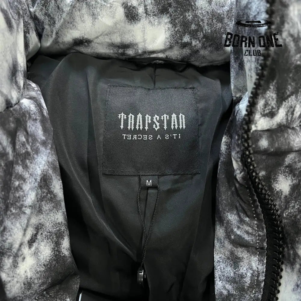 Jaqueta Puffer Trapstar Hyperdrive Tie Dye Black/Gray