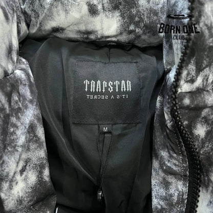 Jaqueta Puffer Trapstar Hyperdrive Tie Dye Black/Gray