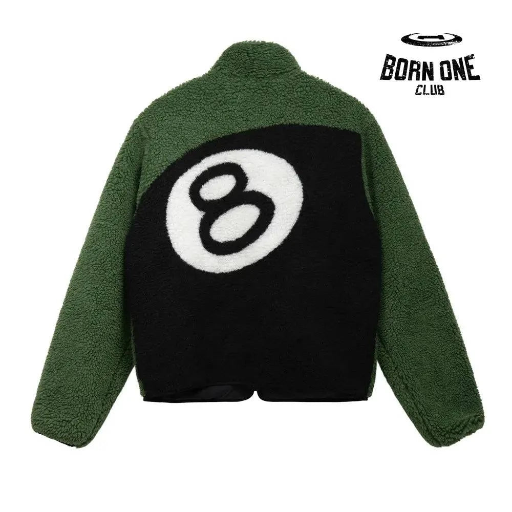 Jaqueta Stussy 8 Ball Sherpa Dupla Face