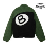 Jaqueta Stussy 8 Ball Sherpa Dupla Face