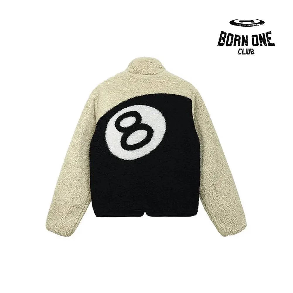 Jaqueta Stussy 8 Ball Sherpa Dupla Face