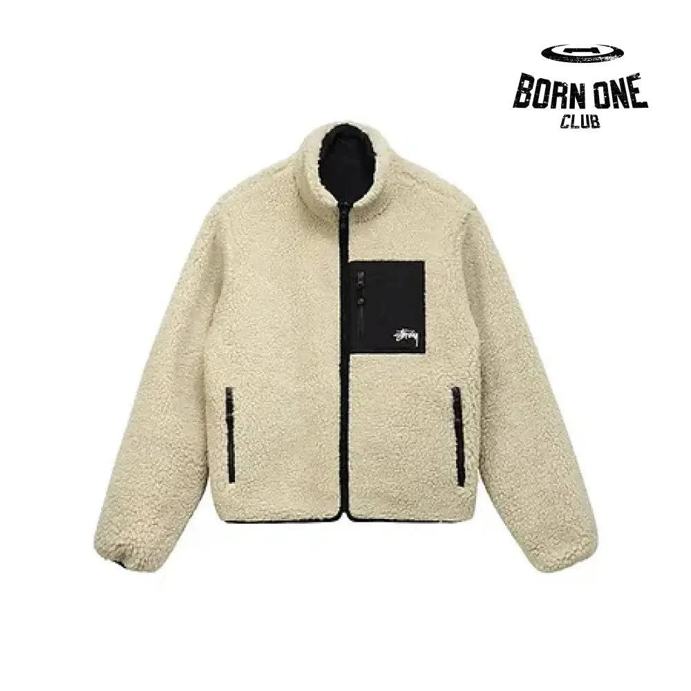 Jaqueta Stussy 8 Ball Sherpa Dupla Face