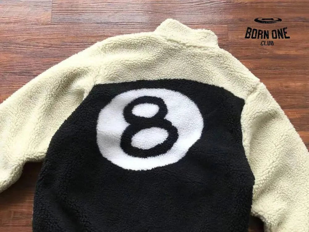 Jaqueta Stussy 8 Ball Sherpa Dupla Face