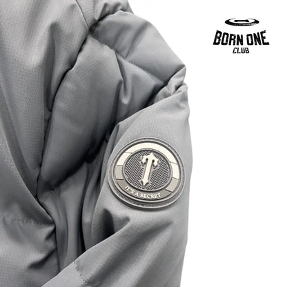 Jaqueta Trapstar Decoded 2022 Hooded Puffer Grey
