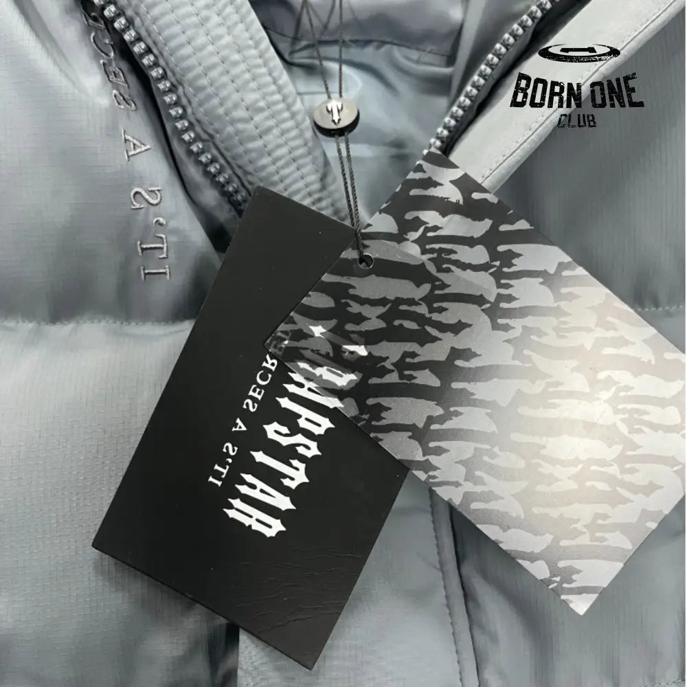 Jaqueta Trapstar Decoded 2022 Hooded Puffer Grey