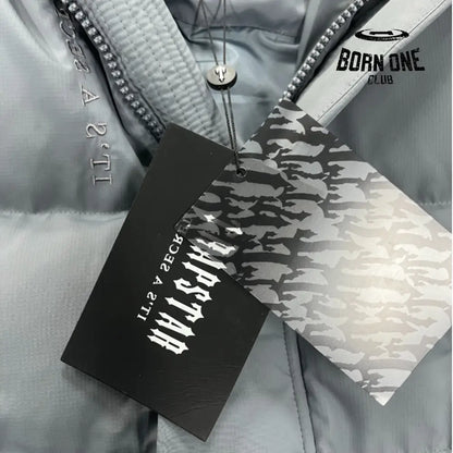 Jaqueta Trapstar Decoded 2022 Hooded Puffer Grey
