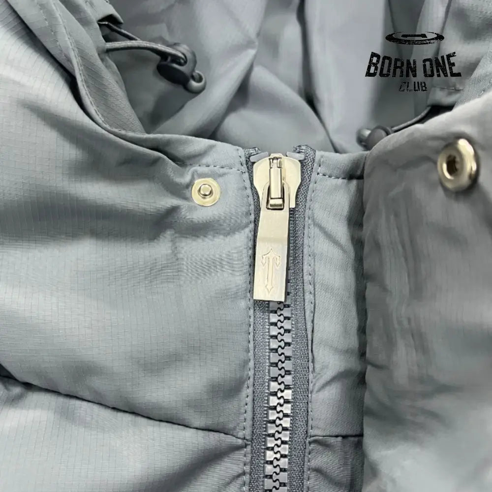 Jaqueta Trapstar Decoded 2022 Hooded Puffer Grey