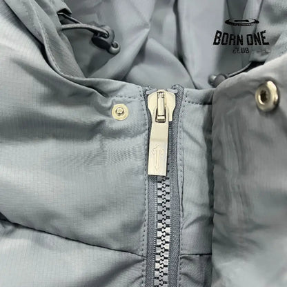Jaqueta Trapstar Decoded 2022 Hooded Puffer Grey