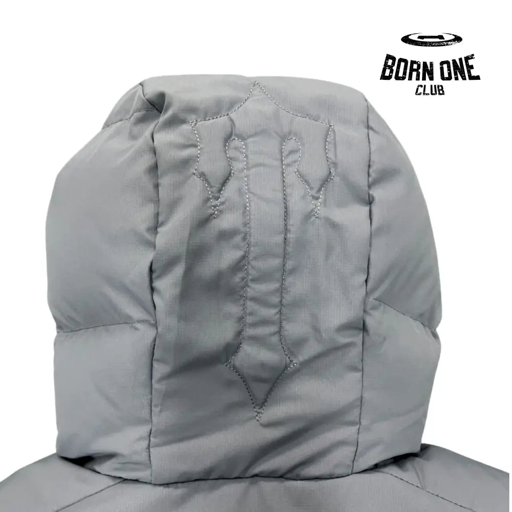 Jaqueta Trapstar Decoded 2022 Hooded Puffer Grey