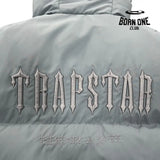 Jaqueta Trapstar Decoded 2022 Hooded Puffer Grey