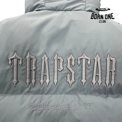Jaqueta Trapstar Decoded 2022 Hooded Puffer Grey