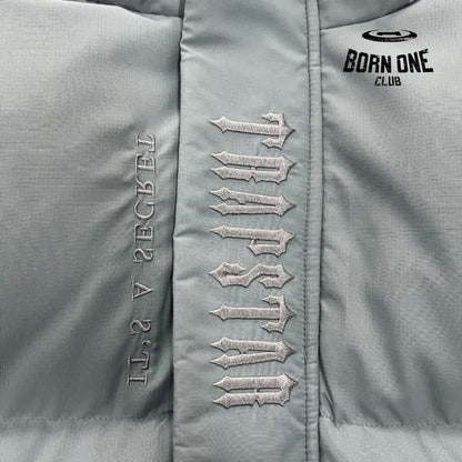 Jaqueta Trapstar Decoded 2022 Hooded Puffer Grey