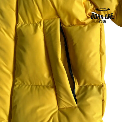 Jaqueta Trapstar Decoded Arch Puffer Black Yellow