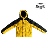Jaqueta Trapstar Decoded Arch Puffer Black Yellow P