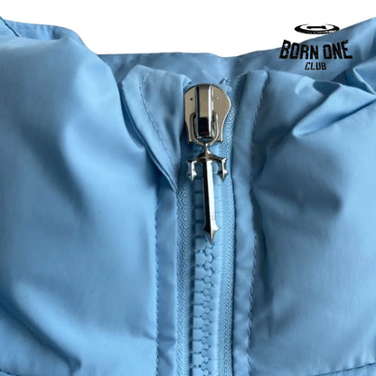 Jaqueta Trapstar Feminina Irongate Detachable Hooded Puffer Baby Blue