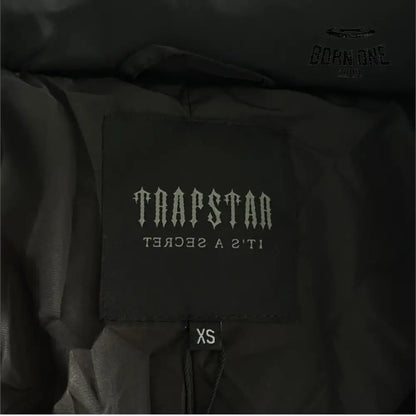 Jaqueta Trapstar Hyperdrive Puffer Black/Red & White