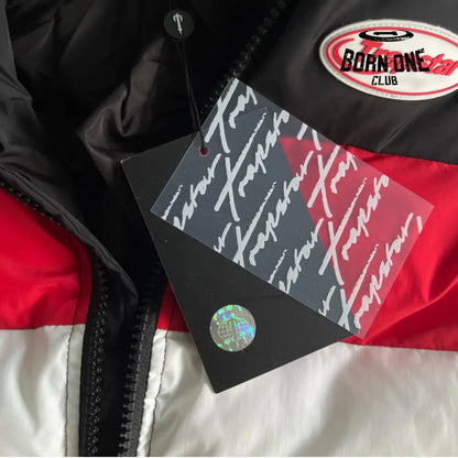 Jaqueta Trapstar Hyperdrive Puffer Black/Red & White