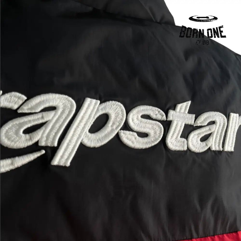 Jaqueta Trapstar Hyperdrive Puffer Black/Red & White