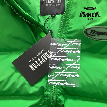 Jaqueta Trapstar Hyperdrive Puffer Green & Black
