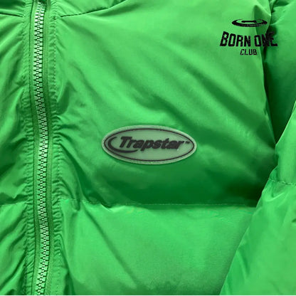 Jaqueta Trapstar Hyperdrive Puffer Green & Black