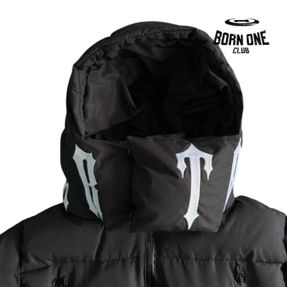 Jaqueta Trapstar Irongate Collar Puffer Black & White