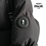Jaqueta Trapstar Irongate Collar Puffer Black & White