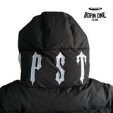 Jaqueta Trapstar Irongate Collar Puffer Black & White