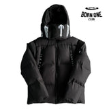 Jaqueta Trapstar Irongate Collar Puffer Black & White