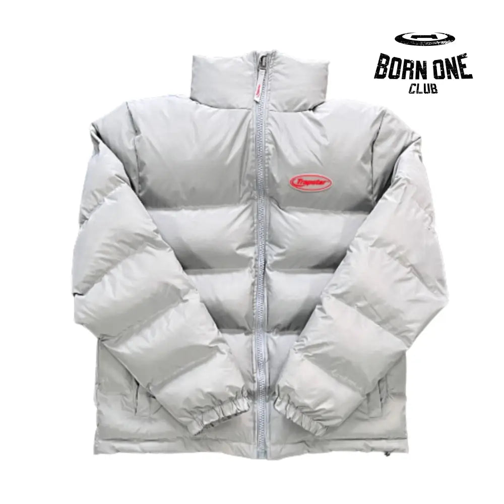 Jaqueta Trapstar Light Grey & Red Hyperdrive 2.0 Bomber P