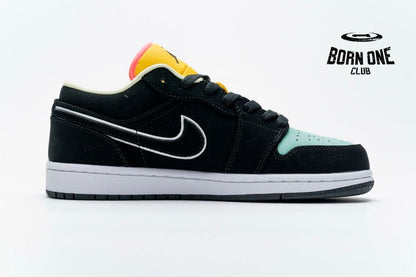 Jordan 1 Low Black Aurora Green Laser Orange CK3022-013