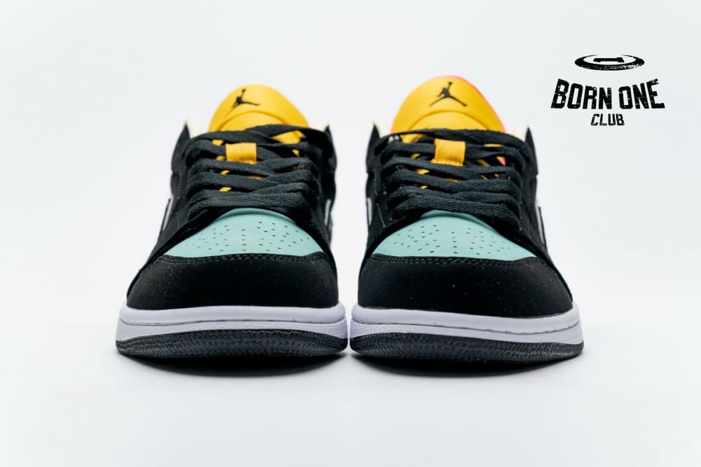Jordan 1 Low Black Aurora Green Laser Orange CK3022-013