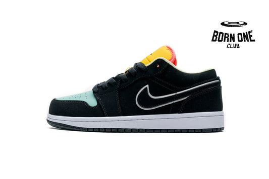 Jordan 1 Low Black Aurora Green Laser Orange CK3022-013