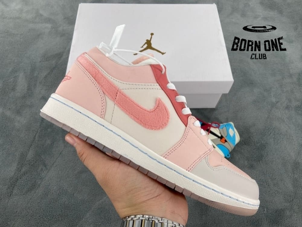 Jordan 1 Low SE Mighty Swooshers Pink DM5443-666