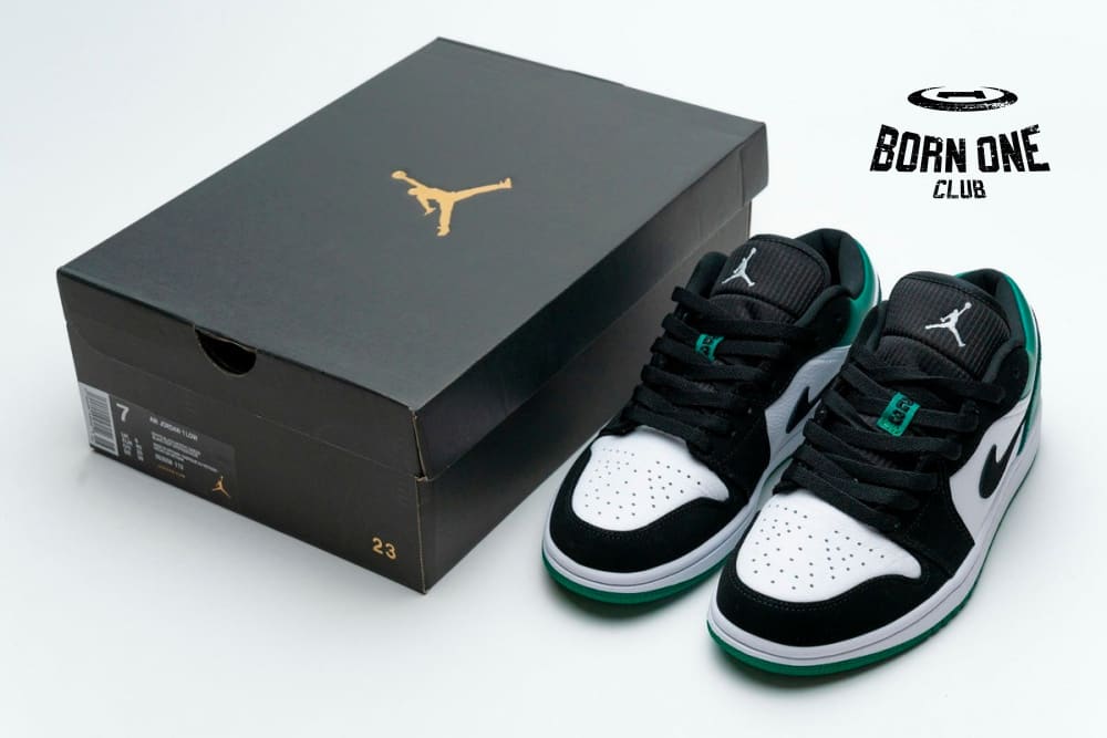 Jordan 1 Low White Black Mystic Green 553558-113