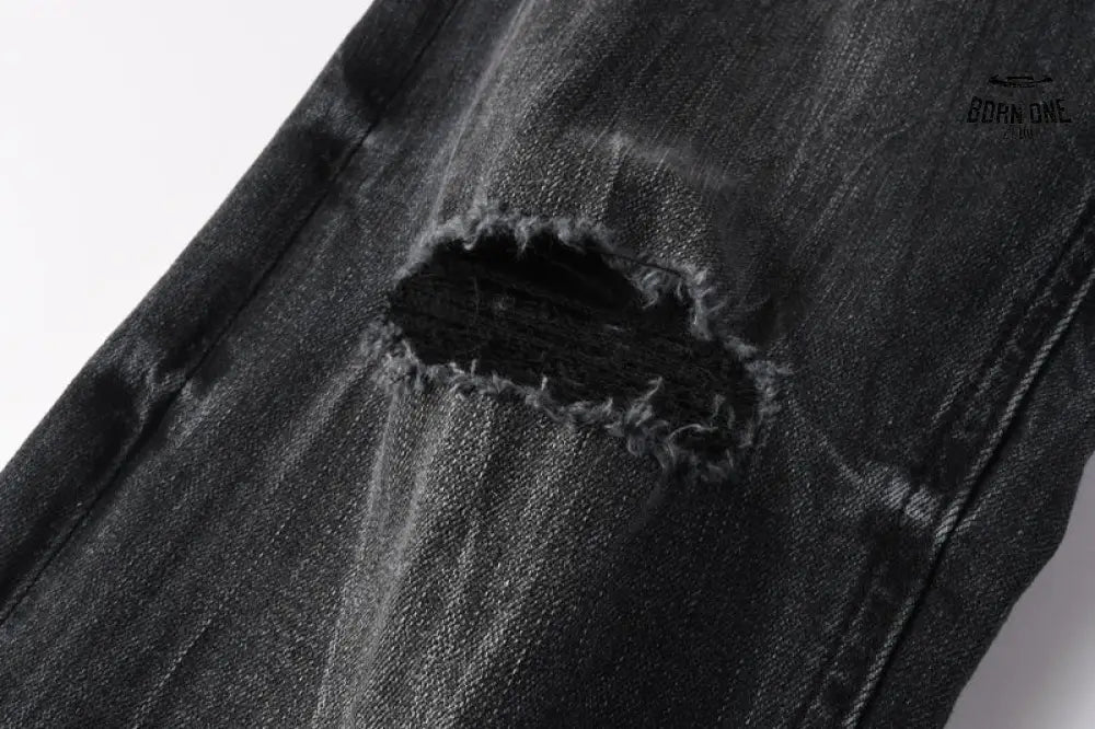Calça Jeans Ksubi Preta Logo Branco