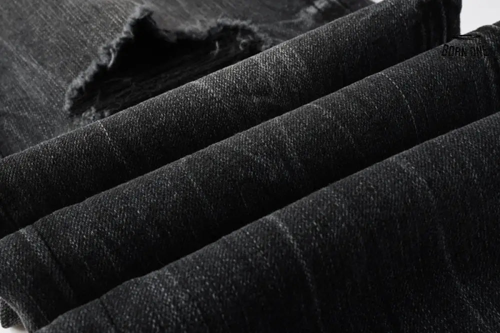 Calça Jeans Ksubi Preta Logo Branco