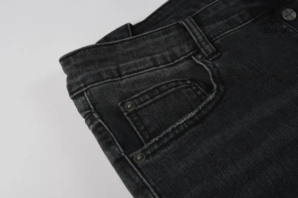 Calça Jeans Ksubi Preta Logo Branco