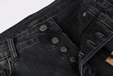 Calça Jeans Ksubi Preta Logo Branco