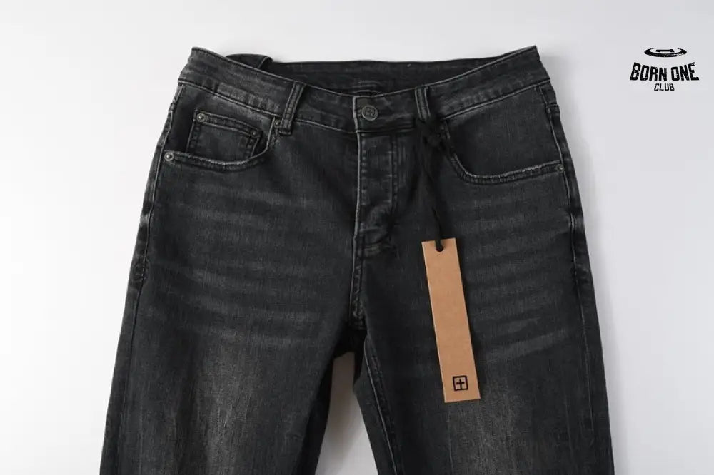 Calça Jeans Ksubi Preta Logo Branco