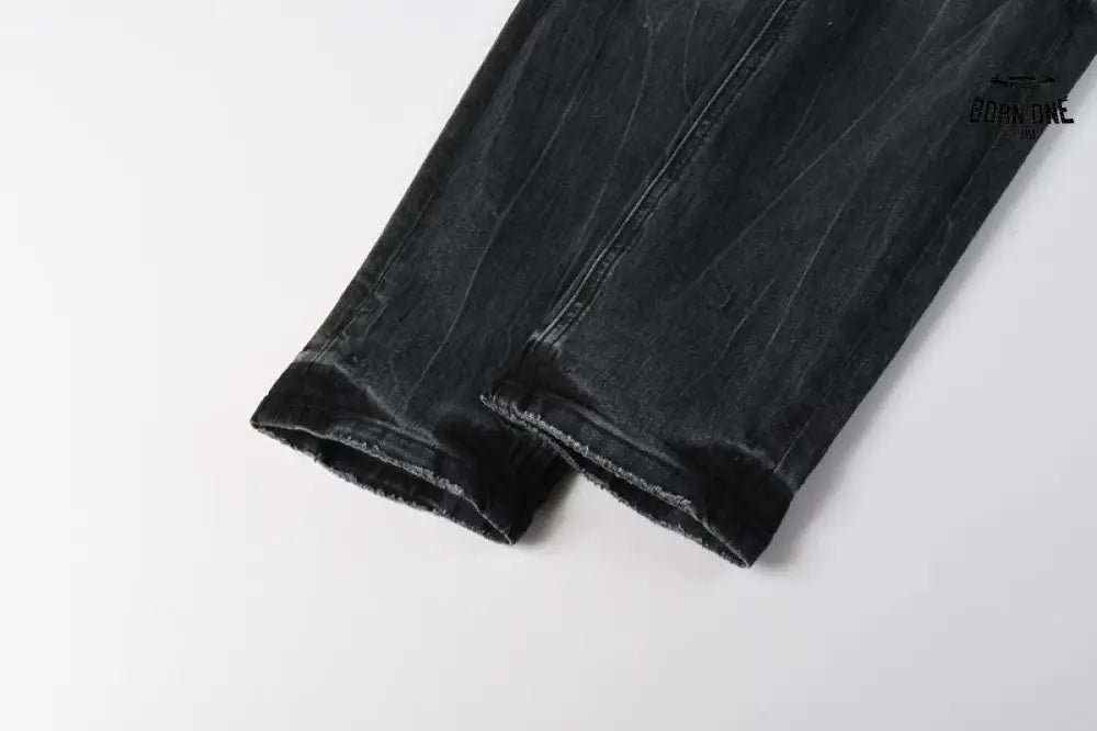 Calça Jeans Ksubi Preta Logo Branco
