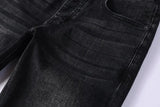 Calça Jeans Ksubi Preta Logo Bordado Joelho