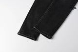 Calça Jeans Ksubi Preta Logo Bordado Joelho