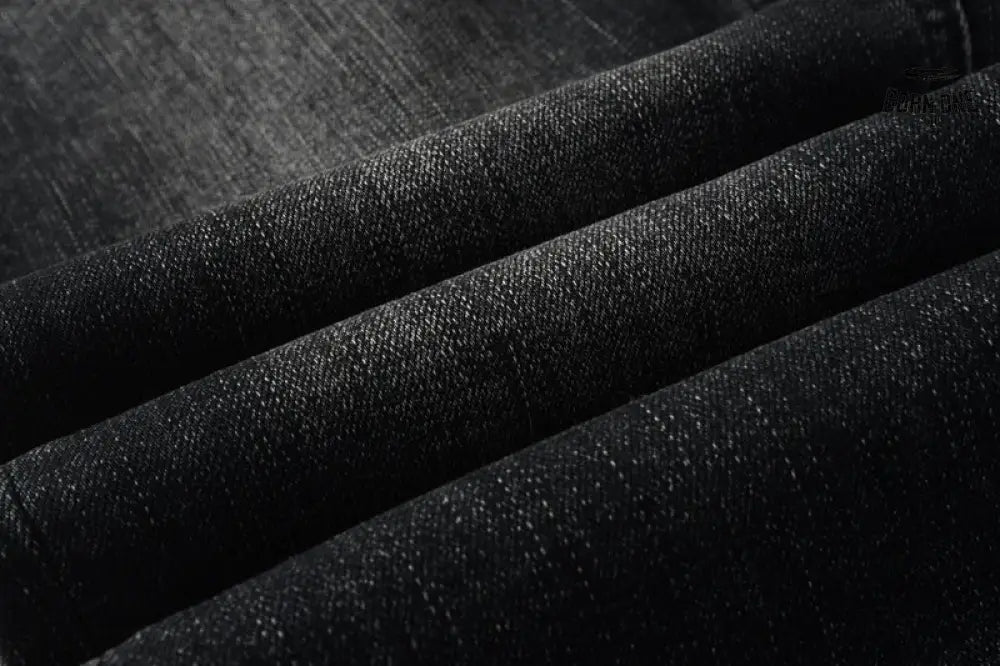 Calça Jeans Ksubi Preta Logo Bordado Joelho