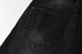 Calça Jeans Ksubi Preta Letreiro Vermelho