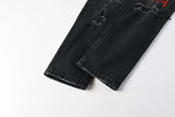 Calça Jeans Ksubi Preta Letreiro Vermelho