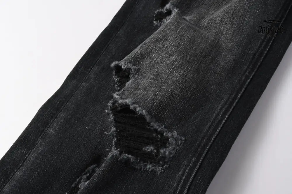Calça Jeans Ksubi Preta Letreiro Vermelho