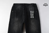 Calça Jeans Ksubi Preta Letreiro Vermelho