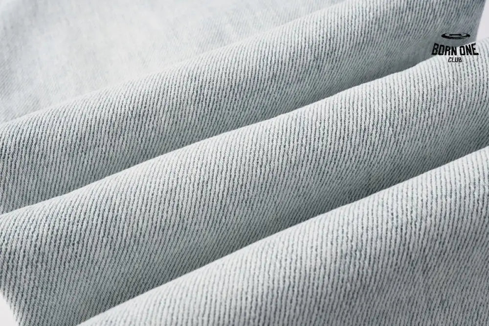 Calça Jeans Ksubi Azul Claro Destroyed Logo Lateral